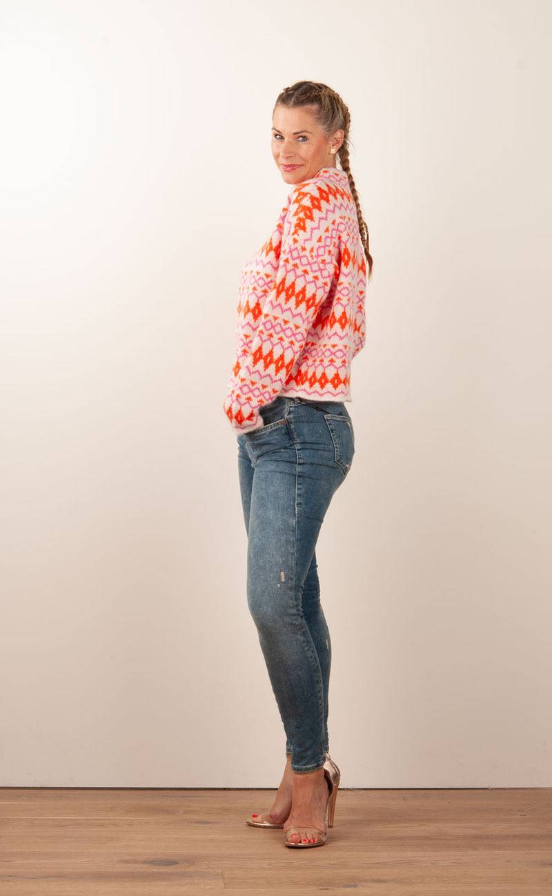 fleur Pullover Rosa | Orange | Beere Online Shopping