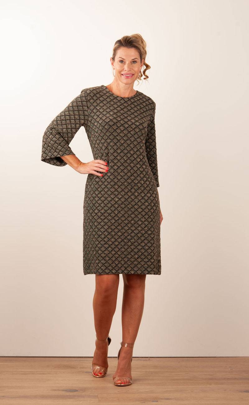 ana alcazar Kleid „Glitzer“ Schwarz | Grün | Gold Black Friday