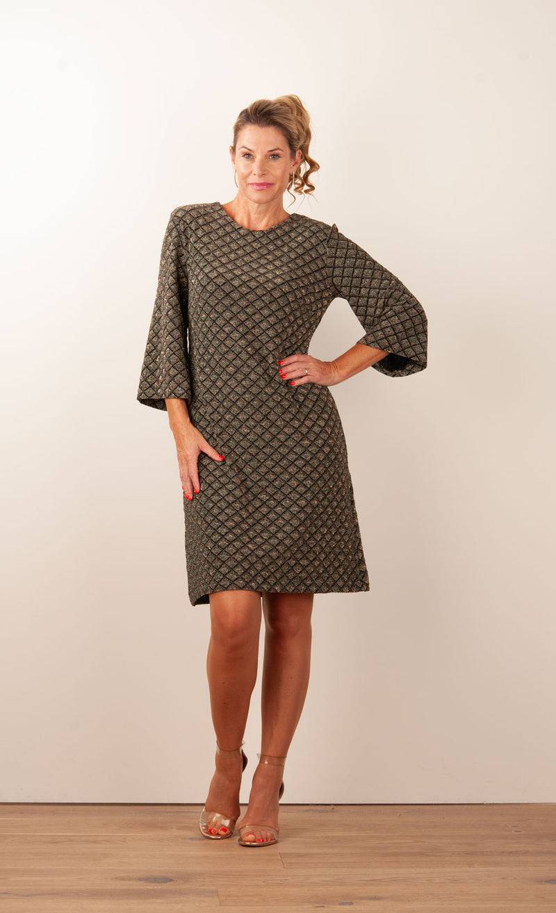 ana alcazar Kleid „Glitzer“ Schwarz | Grün | Gold Black Friday