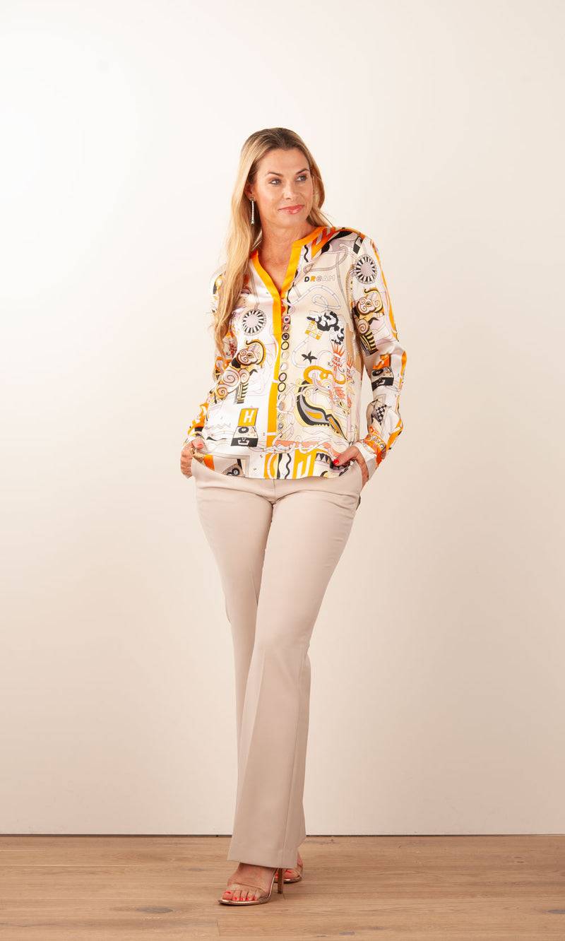 Herzensangelegenheit Bluse Beige | Orange | Multicolor Osterangebot