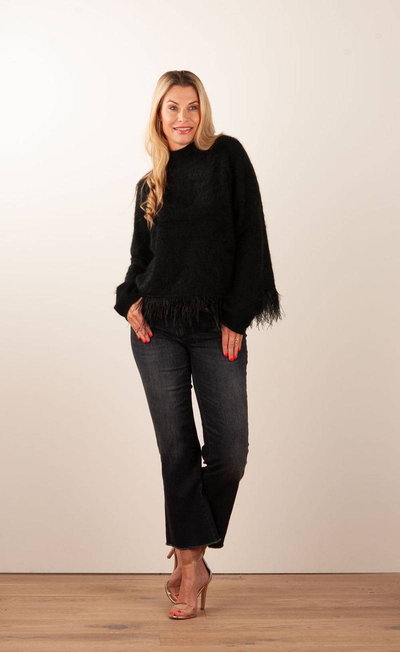 Grace Pullover „Feder“ Schwarz Riesige Ersparnisse