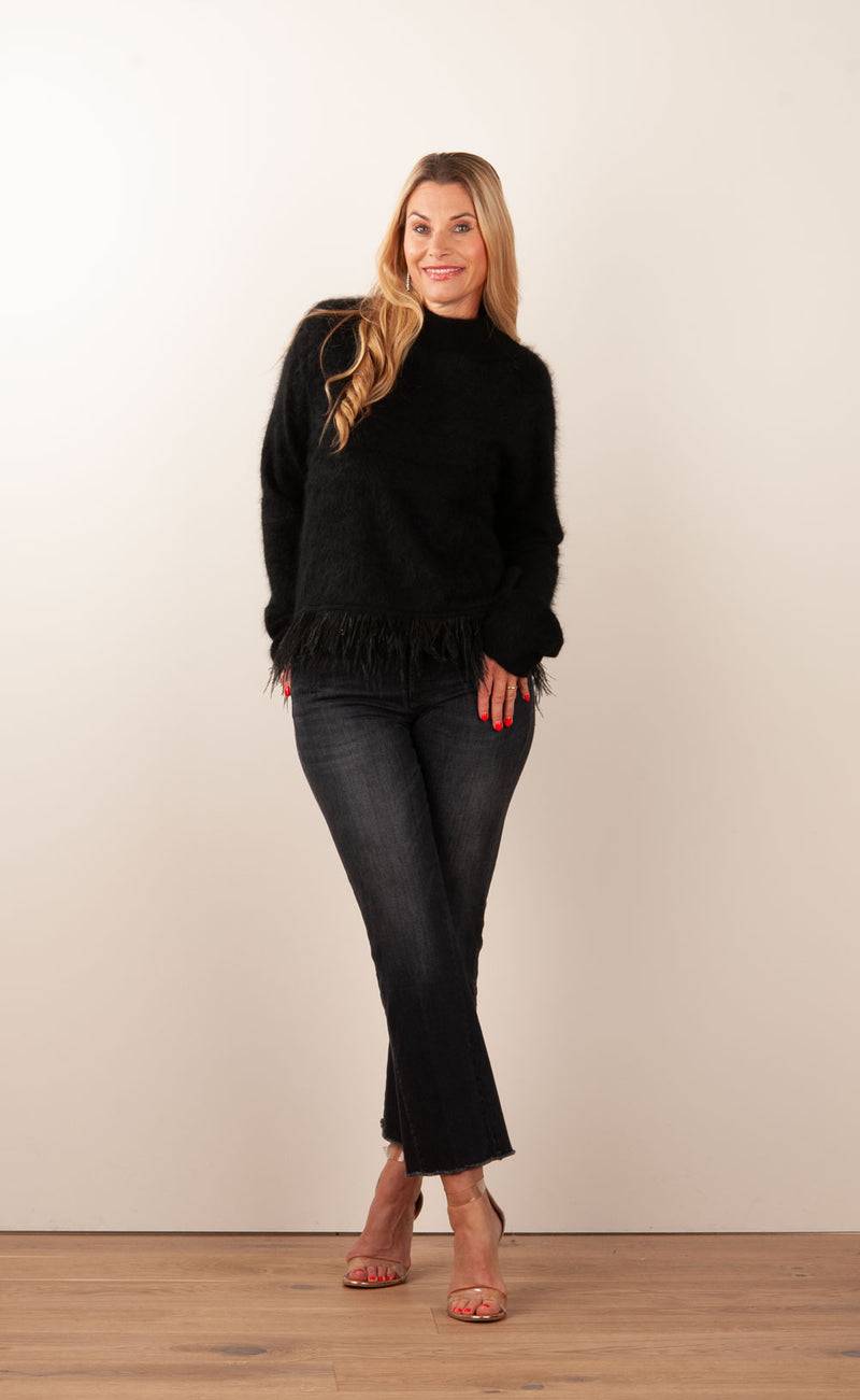 Grace Pullover „Feder“ Schwarz Riesige Ersparnisse
