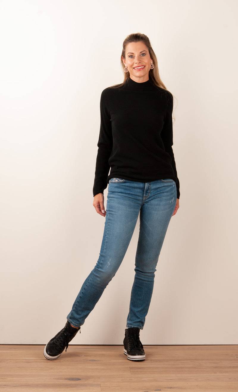 fleur Kaschmir Pullover Schwarz Begrenzte Freigabe