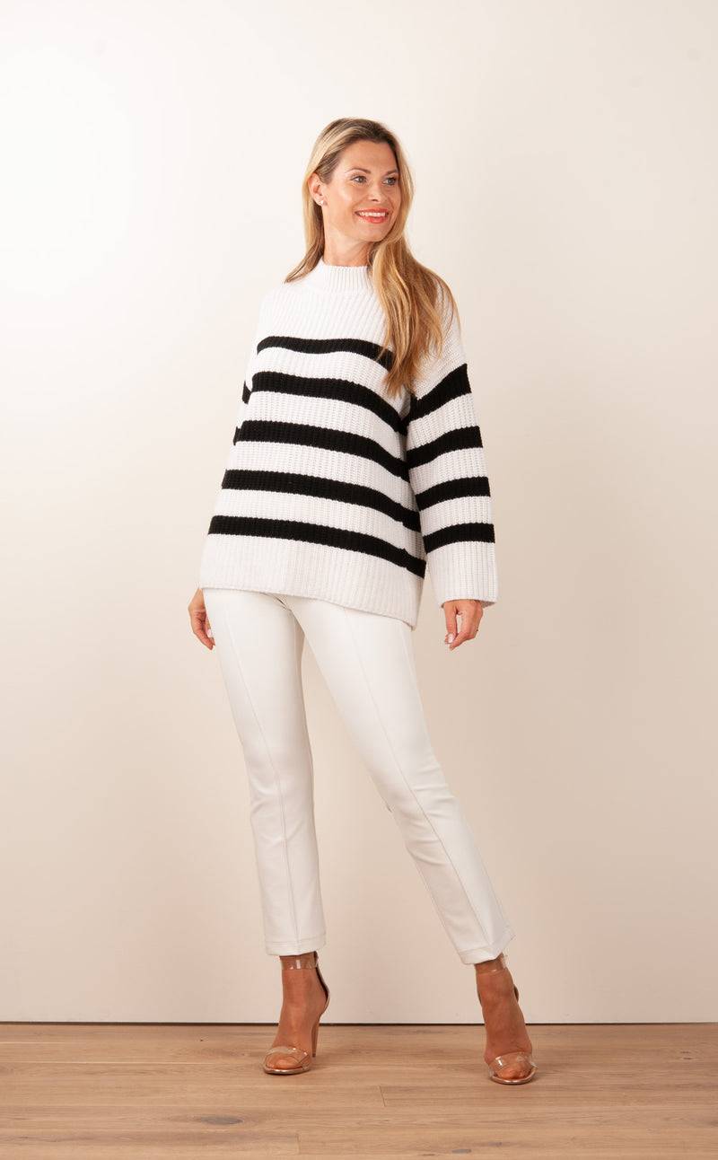 Rosa & Me Pullover „Streifen“ Offwhite | Schwarz Zeitbegrenzte Promotion