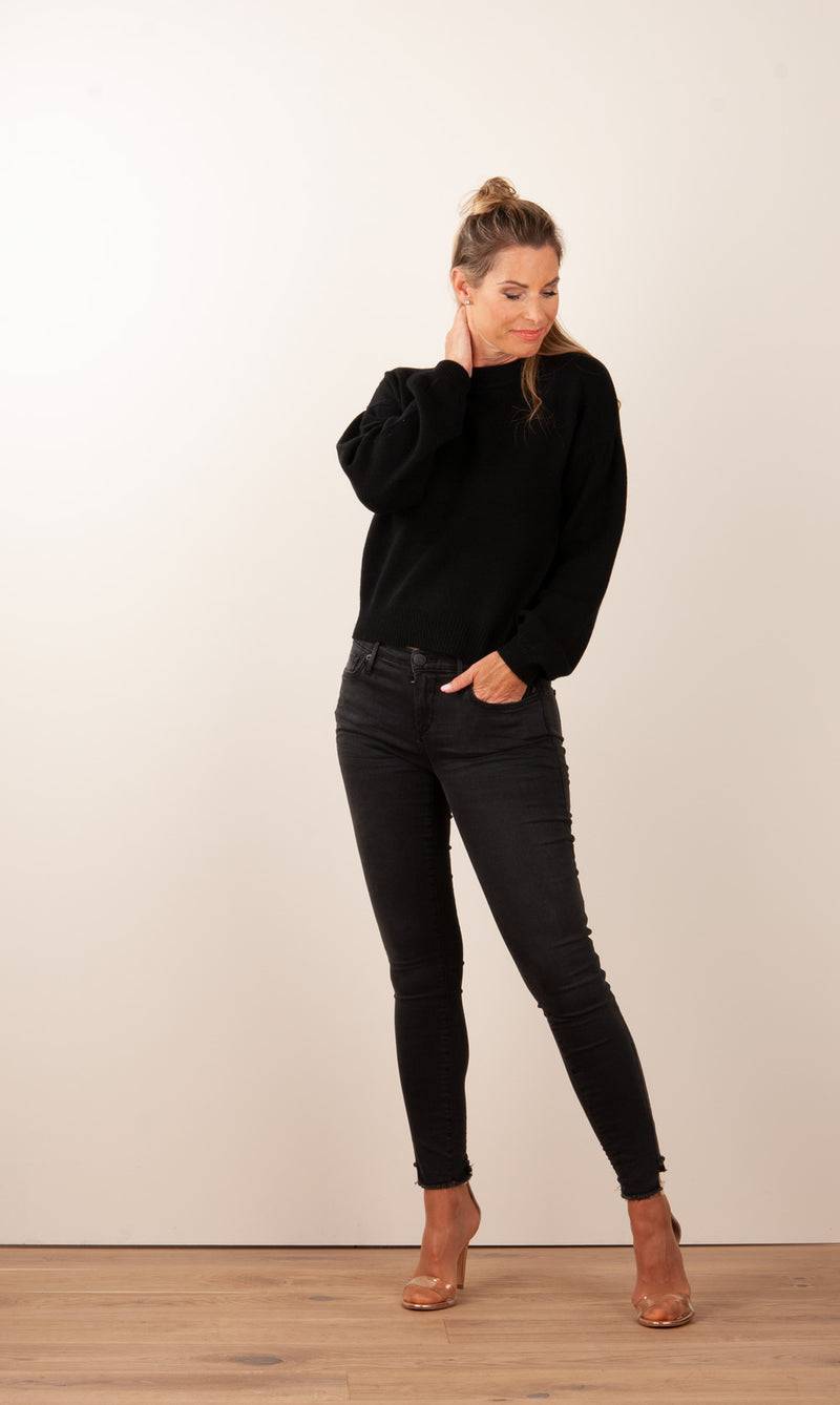 SEM PER LEI. Kaschmir Pullover Schwarz Bis zu 55% Rabatt