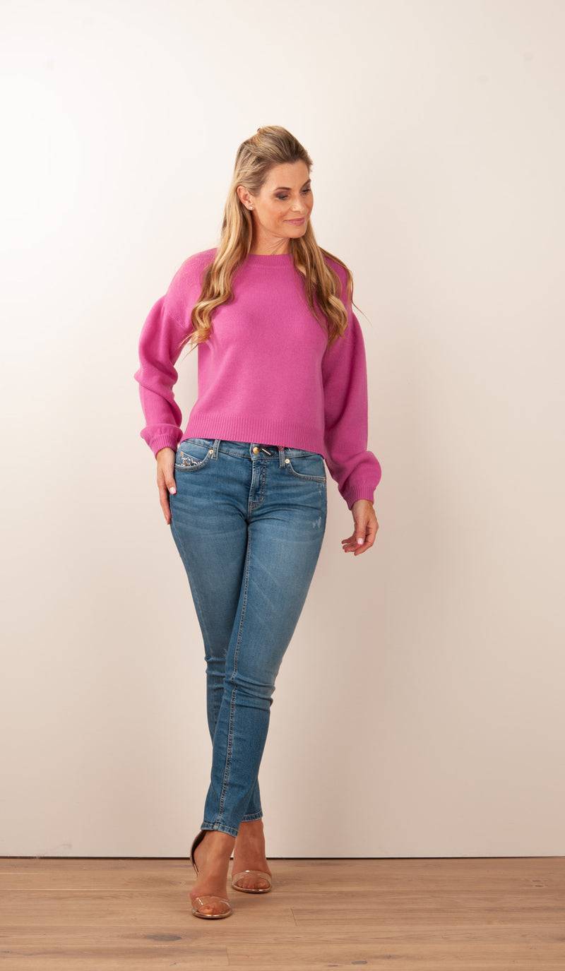SEM PER LEI. Kaschmir Pullover Beere Nur noch ein Tag übrig