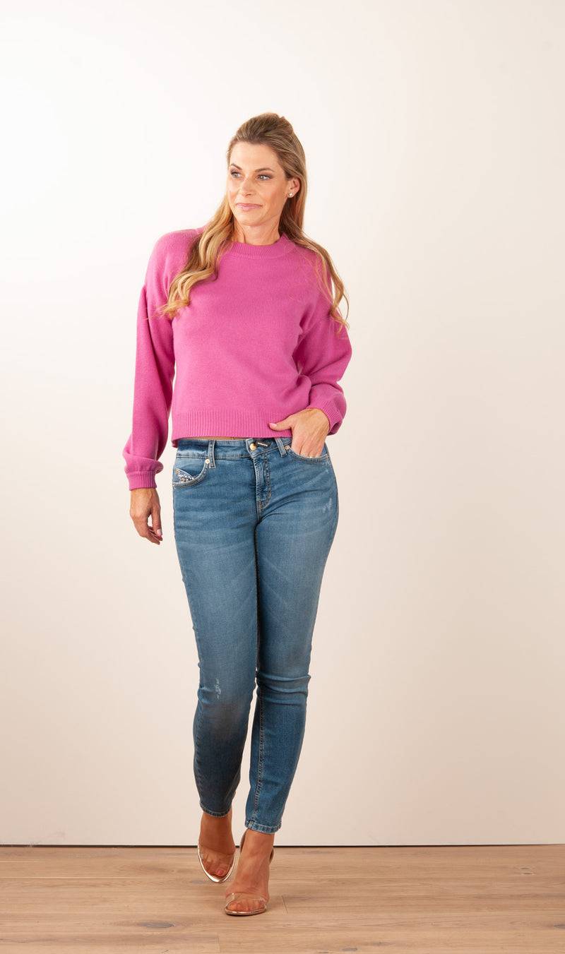 SEM PER LEI. Kaschmir Pullover Beere Nur noch ein Tag übrig
