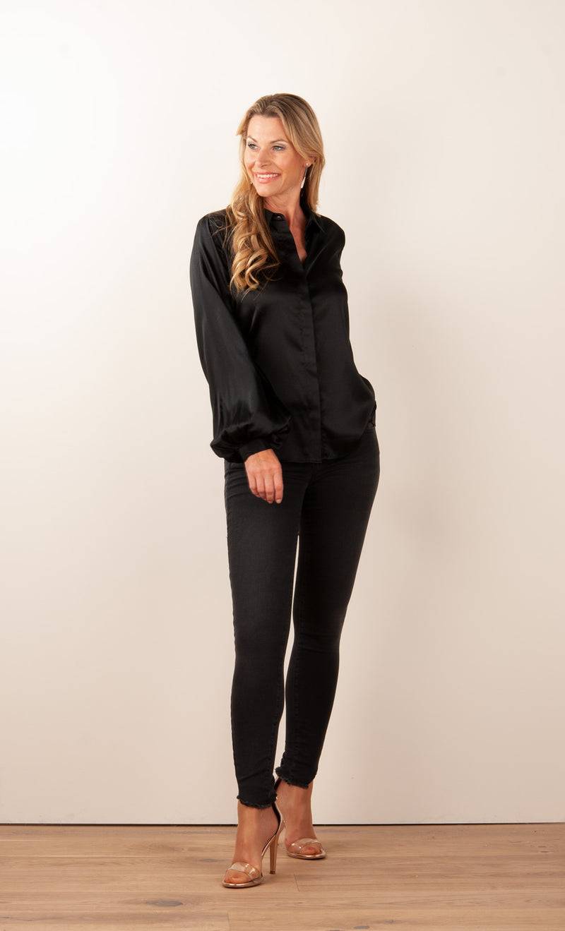 Charlotte Sparre Bluse Schwarz 50% Rabatt mit kostenlosem Versand