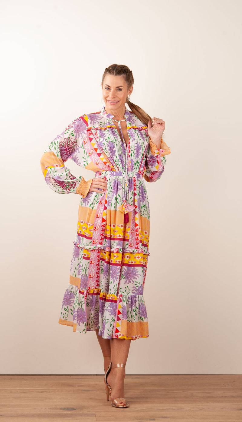 Taj Kleid Weiß | Multicolor Bis zu 50% Rabatt
