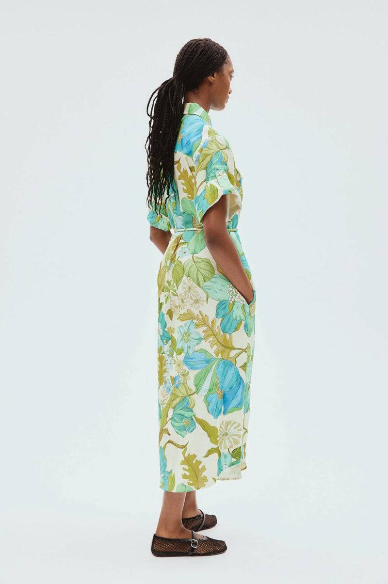 ALEMAIS Kleid Grün | Blau | Multicolor Super Rabatt