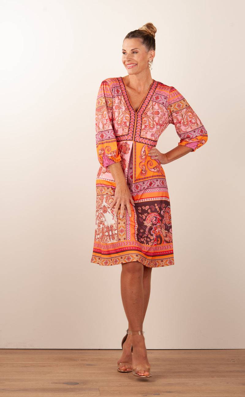 Hale Bob Kleid Rosa | Orange | Multicolor Speichern exportieren