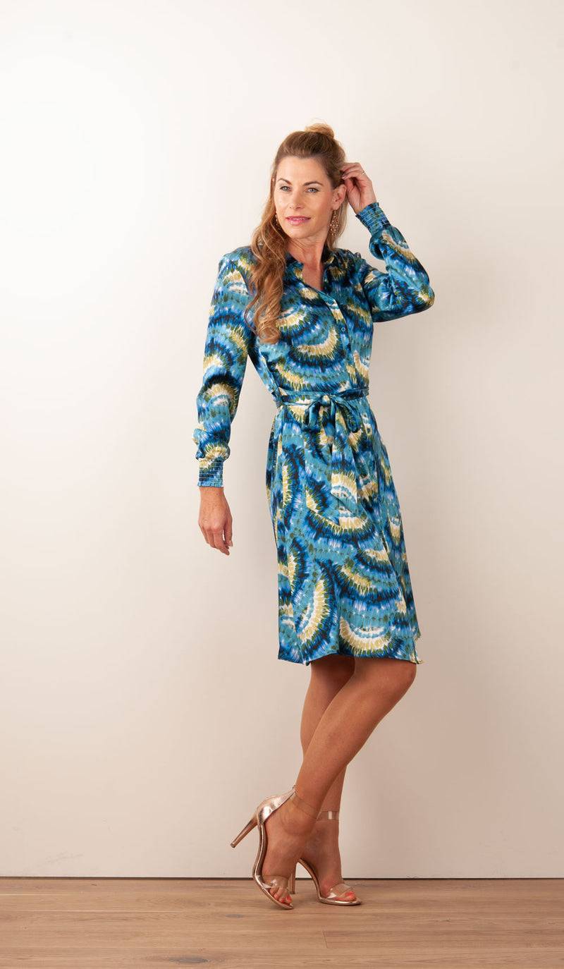 Charlotte Sparre Kleid Blau | Multicolor Fabrikpreis