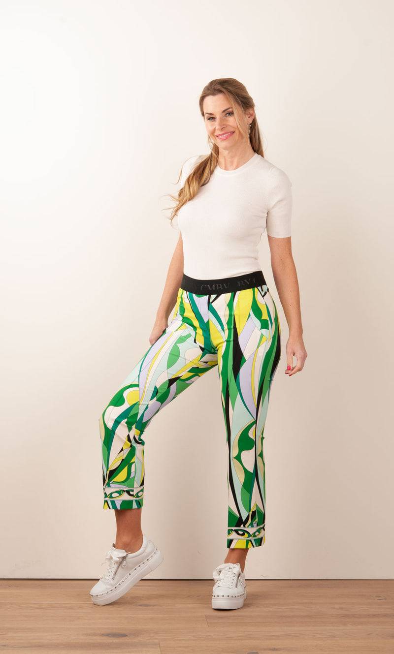 Cambio Hose „Ranee“ Grün | Multicolor Saisonschlussverkauf