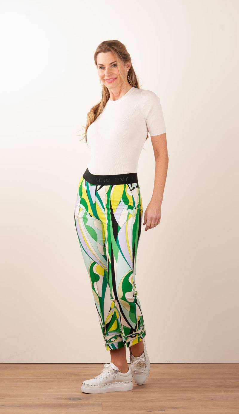Cambio Hose „Ranee“ Grün | Multicolor Saisonschlussverkauf