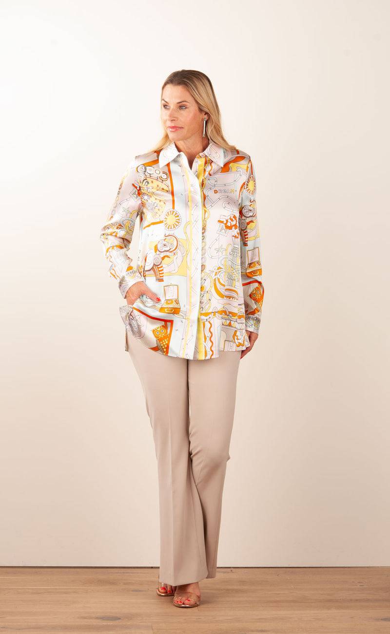 Herzensangelegenheit Bluse Puder | Multicolor Vierteljährliche Förderung