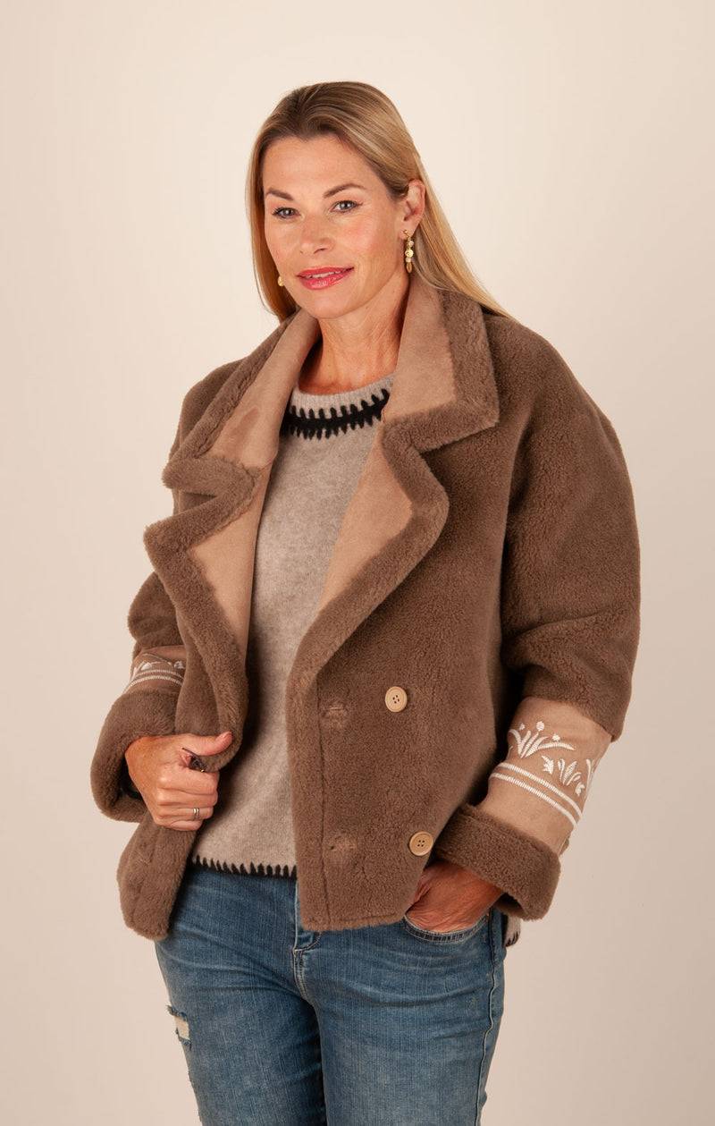 Glox Fake-Fur-Jacke Cookie Black Friday Preise