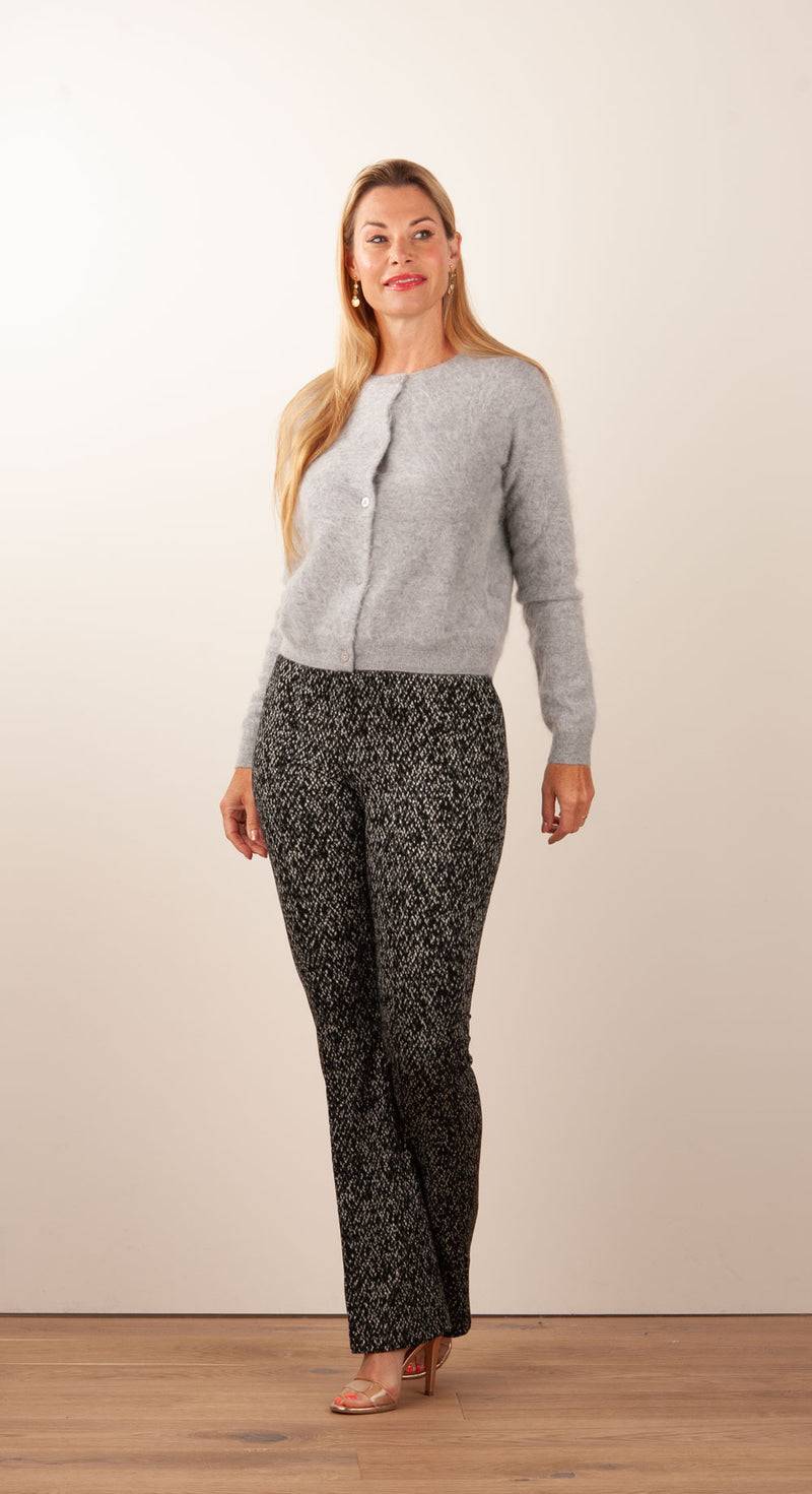 fleur Kaschmir Strickjacke Melange Grau Auslauf