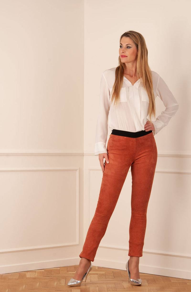 Zinga Lederleggings Orange Cyber Monday