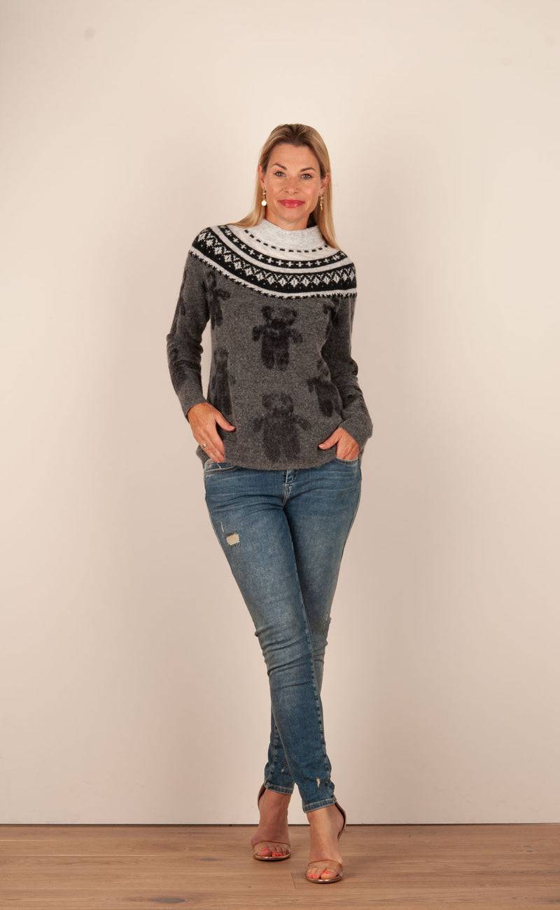 Grace Pullover Grau | Schwarz | Weiß Rabatte dieses Monats