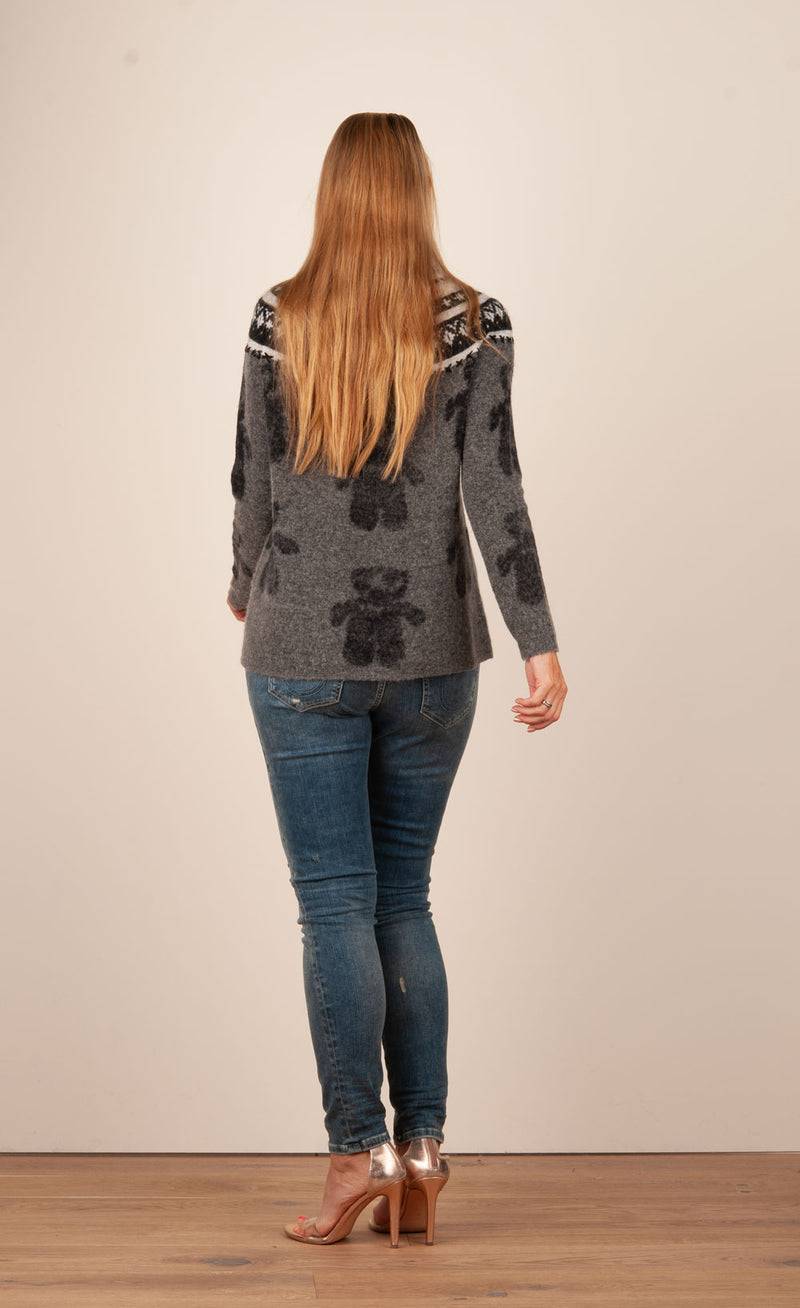 Grace Pullover Grau | Schwarz | Weiß Rabatte dieses Monats