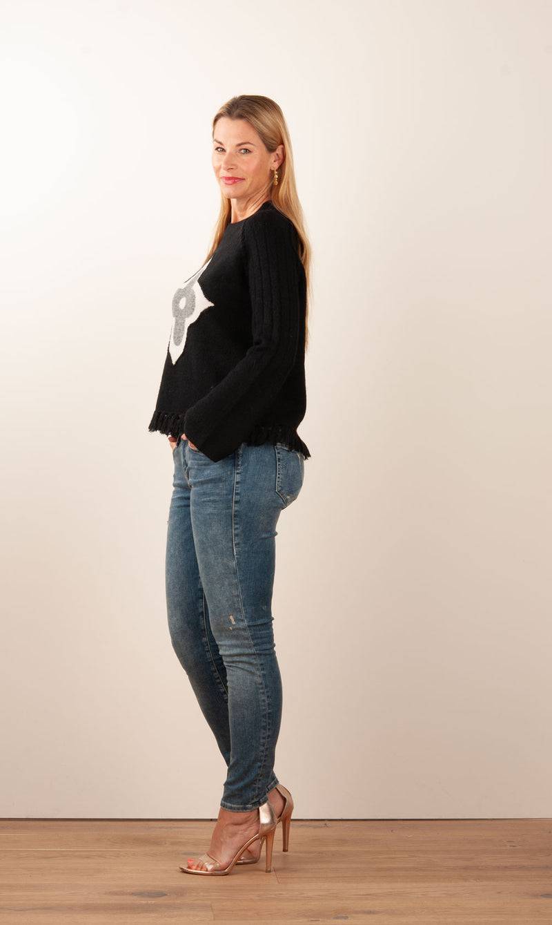 Grace Pullover Schwarz | Weiß | Grau Outlet