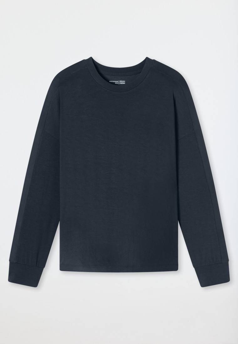 Schiesser Shirt langarm nachtblau - Mix+Relax Vatertagsangebot