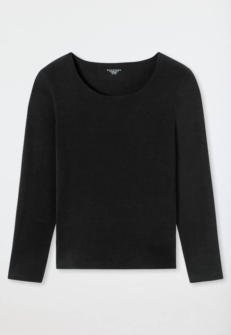 Schiesser Shirt wärmend schwarz - Invisible Soft Warming Top Angebot