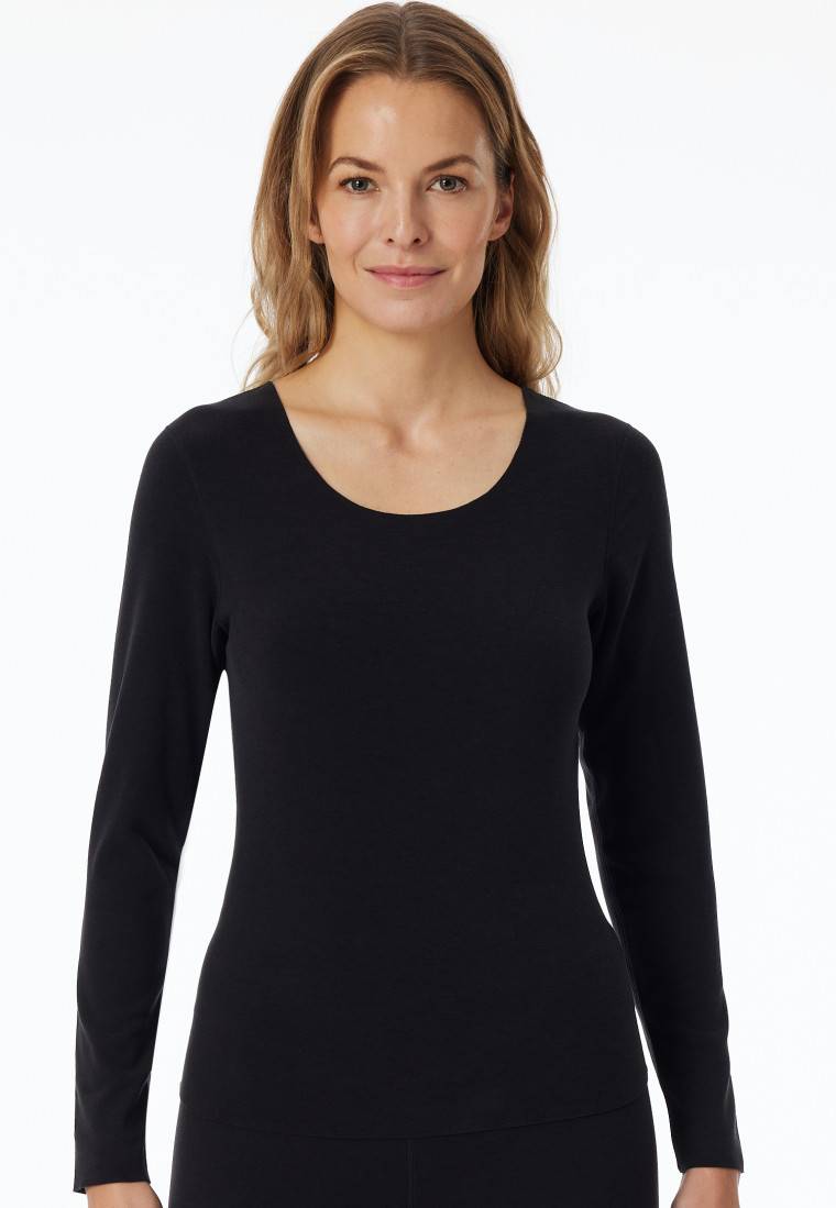 Schiesser Shirt wärmend schwarz - Invisible Soft Warming Top Angebot
