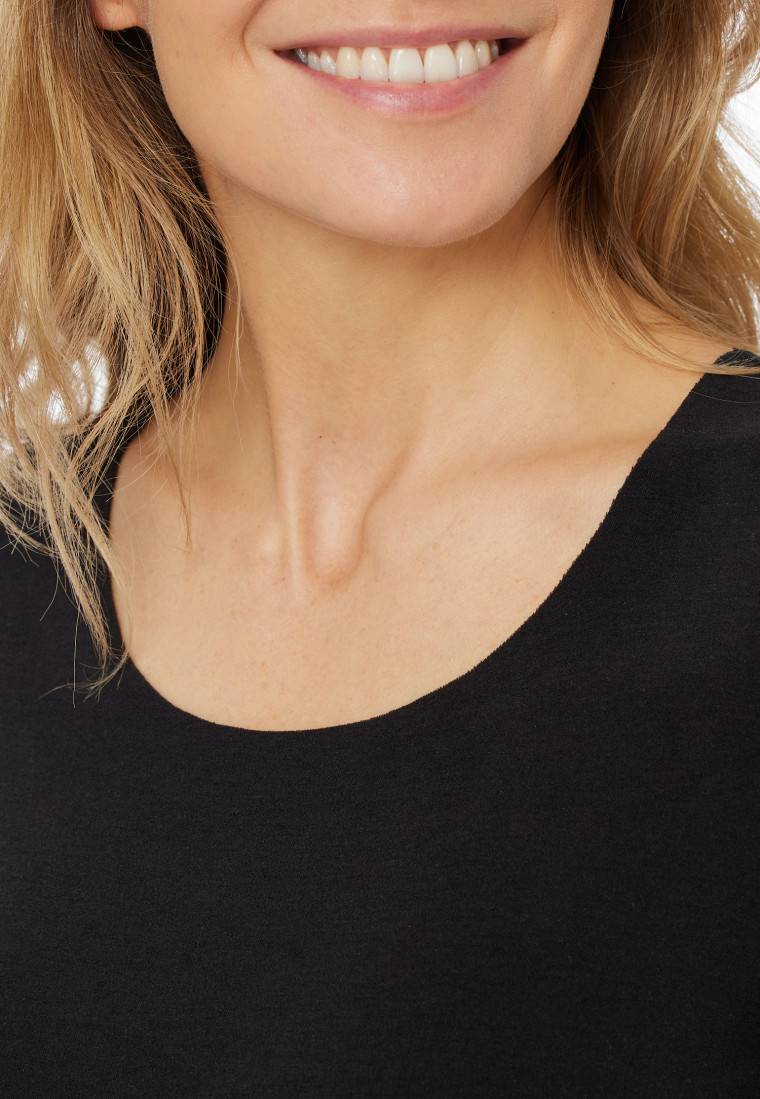 Schiesser Shirt wärmend schwarz - Invisible Soft Warming Top Angebot