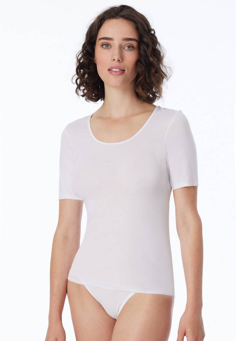 Schiesser Shirt kurzarm weiß - Luxury Neueste Mode