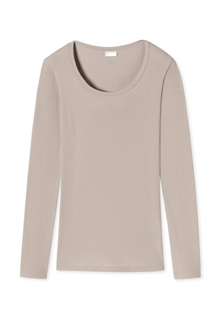 Schiesser Shirt langarm beige - Revival Martina Große Rabatte