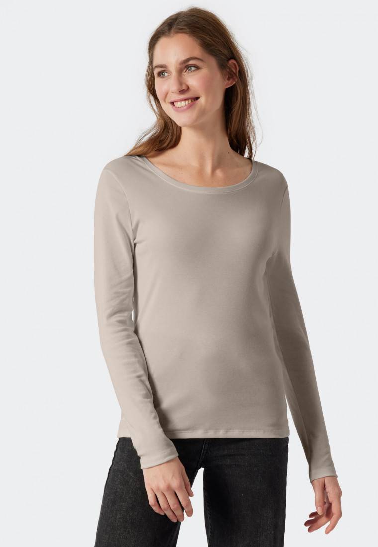 Schiesser Shirt langarm beige - Revival Martina Große Rabatte