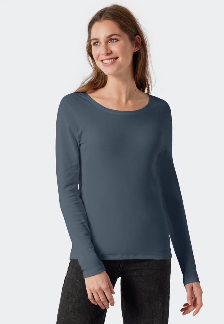 Schiesser Shirt langarm jeansblau - Revival Martina Bestseller