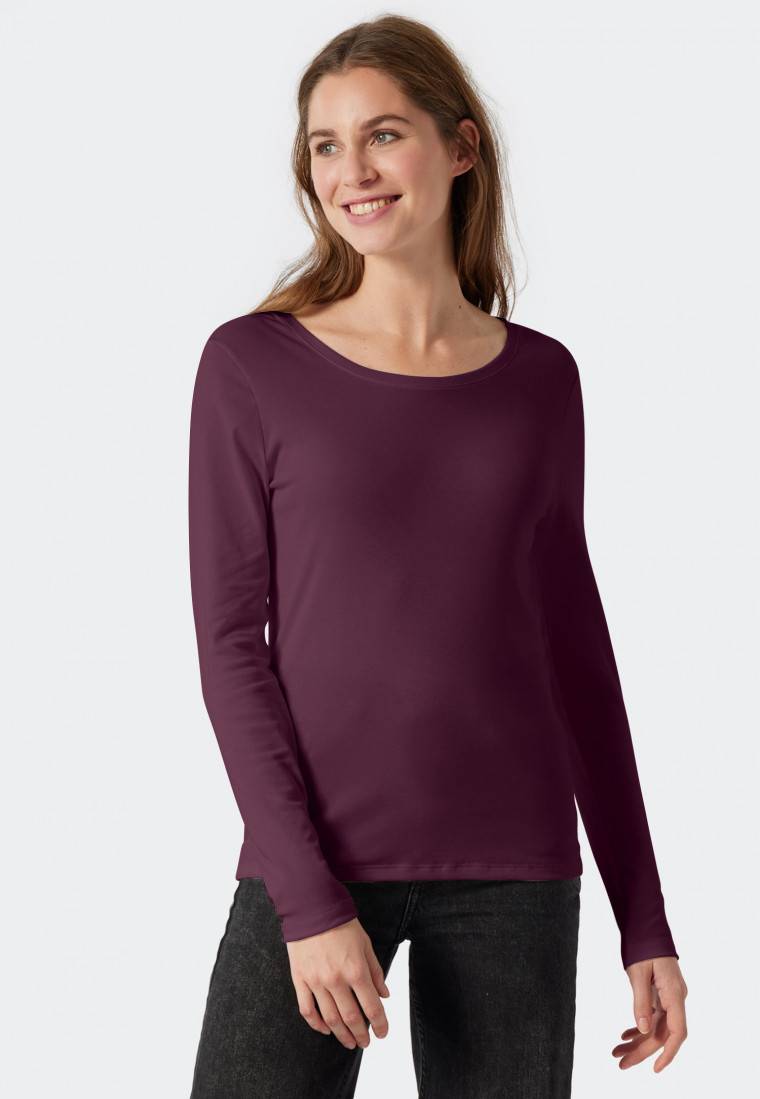 Schiesser Shirt langarm pflaume - Revival Martina Saisonale Angebote