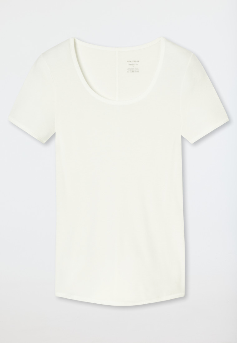 Schiesser Shirt kurzarm naturweiß - Personal Fit Kostenlose Rückgabe