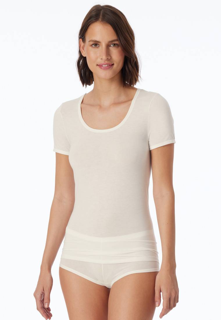 Schiesser Shirt kurzarm naturweiß - Personal Fit Kostenlose Rückgabe