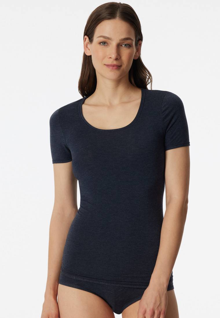 Schiesser Shirt kurzarm nachtblau - Personal Fit JETZT KAUFEN