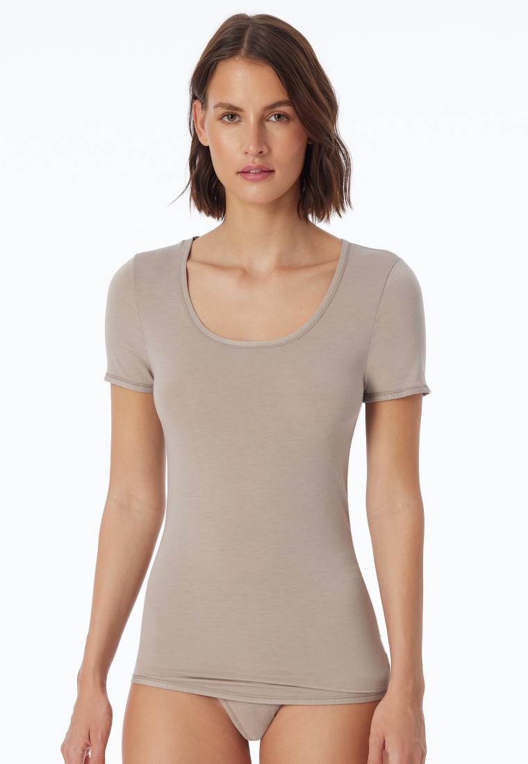 Schiesser Shirt kurzarm braun - Personal Fit Neueste Stile