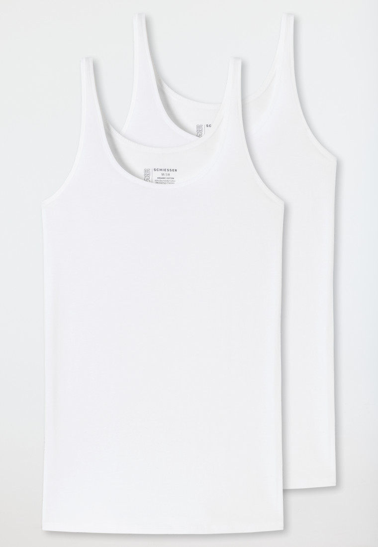 Schiesser Top 2er-Pack Organic Cotton weiß - 95/5 Im Verkauf