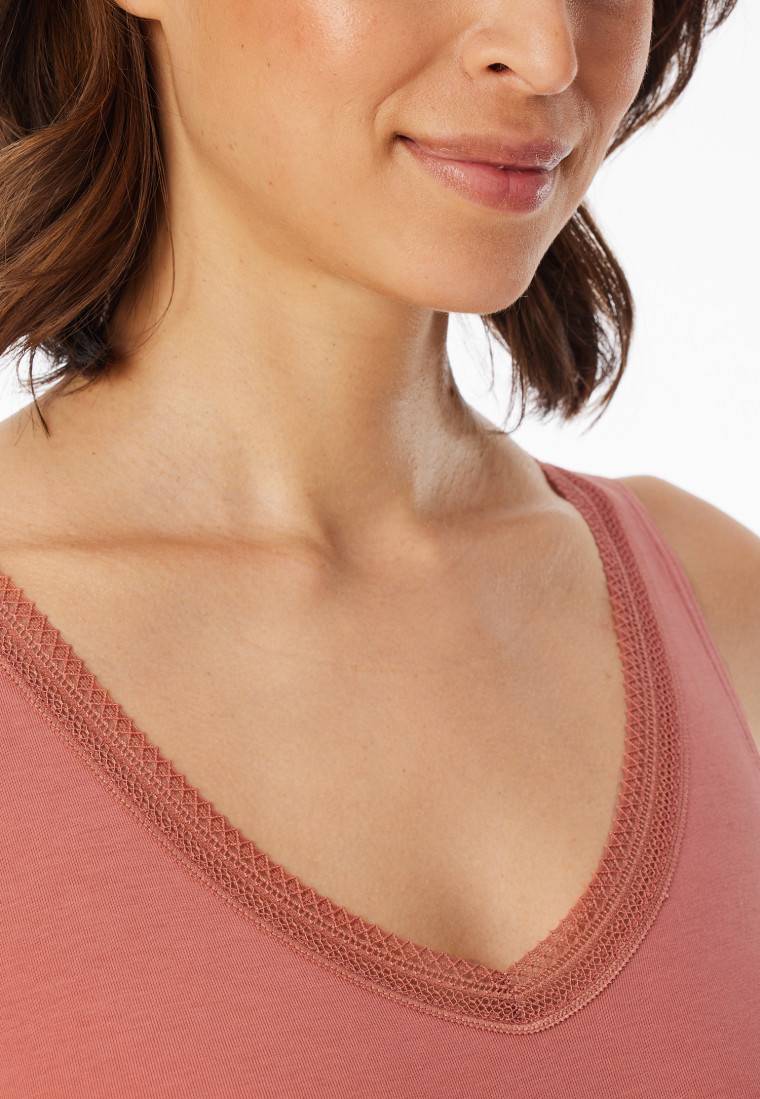 Schiesser Trägertops 2er-Pack beige/siena - Cotton Lace im Angebot