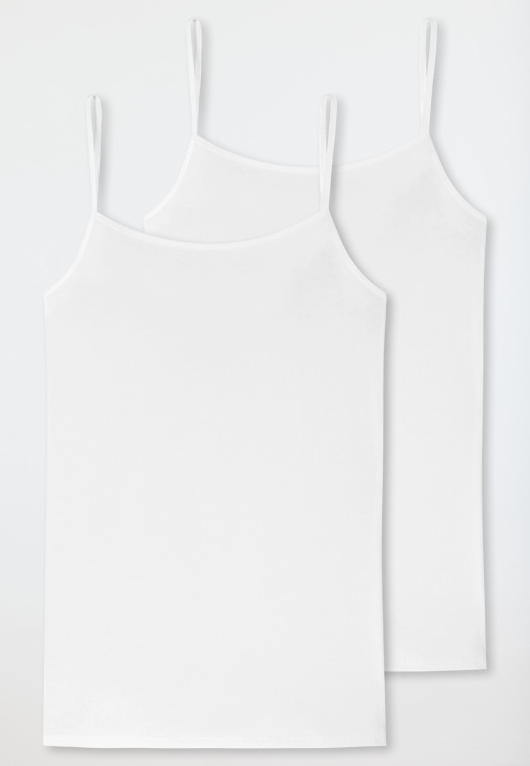 Schiesser Spaghetti-Top 2er-Pack Organic Cotton weiß - 95/5 Limitierter Zeitrabatt