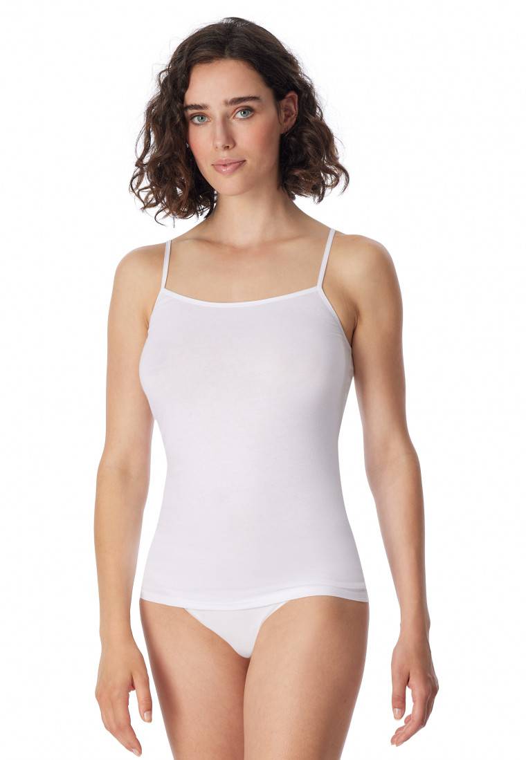 Schiesser Spaghetti-Top 2er-Pack Organic Cotton weiß - 95/5 Limitierter Zeitrabatt