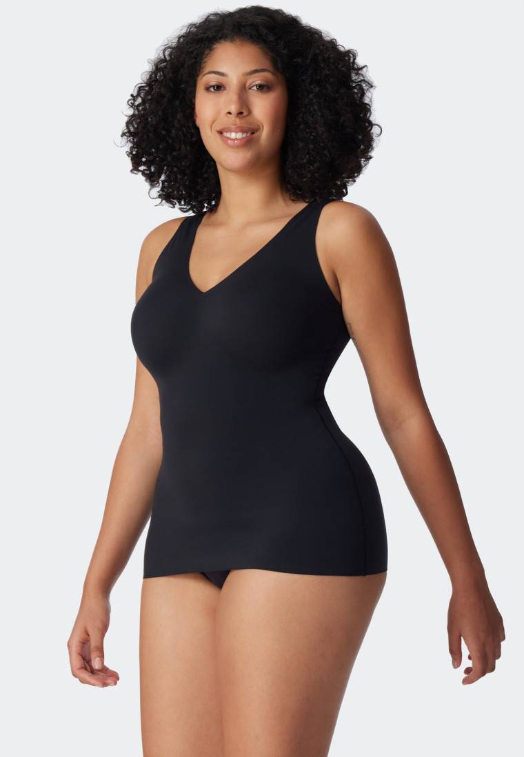 Schiesser Trägertop Microfaser herausnehmbare Pads schwarz - Invisible Soft Flash Sale