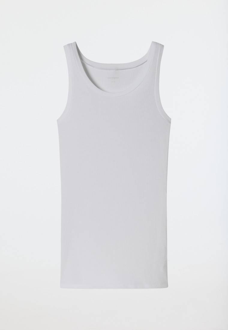 Schiesser Tanktop Doppelripp Organic Cotton weiß - Pure Rib Begrenztes Angebot