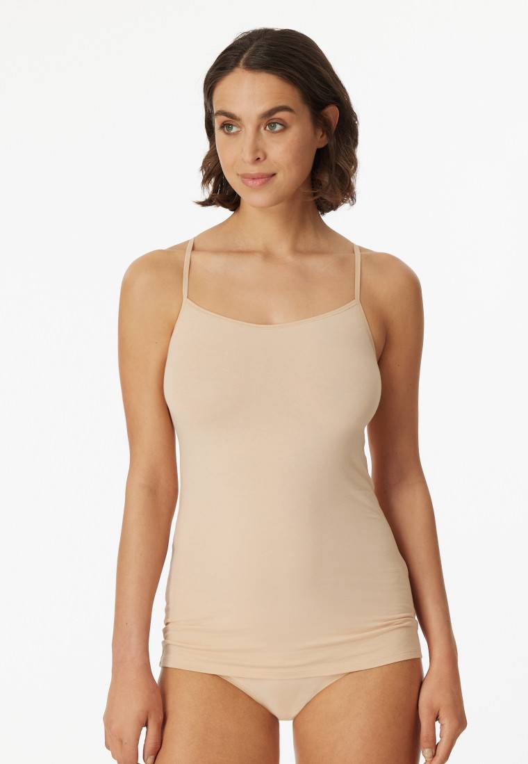 Schiesser Spaghetti-Top 2er-Pack Organic Cotton sand - 95/5 Exklusivangebot
