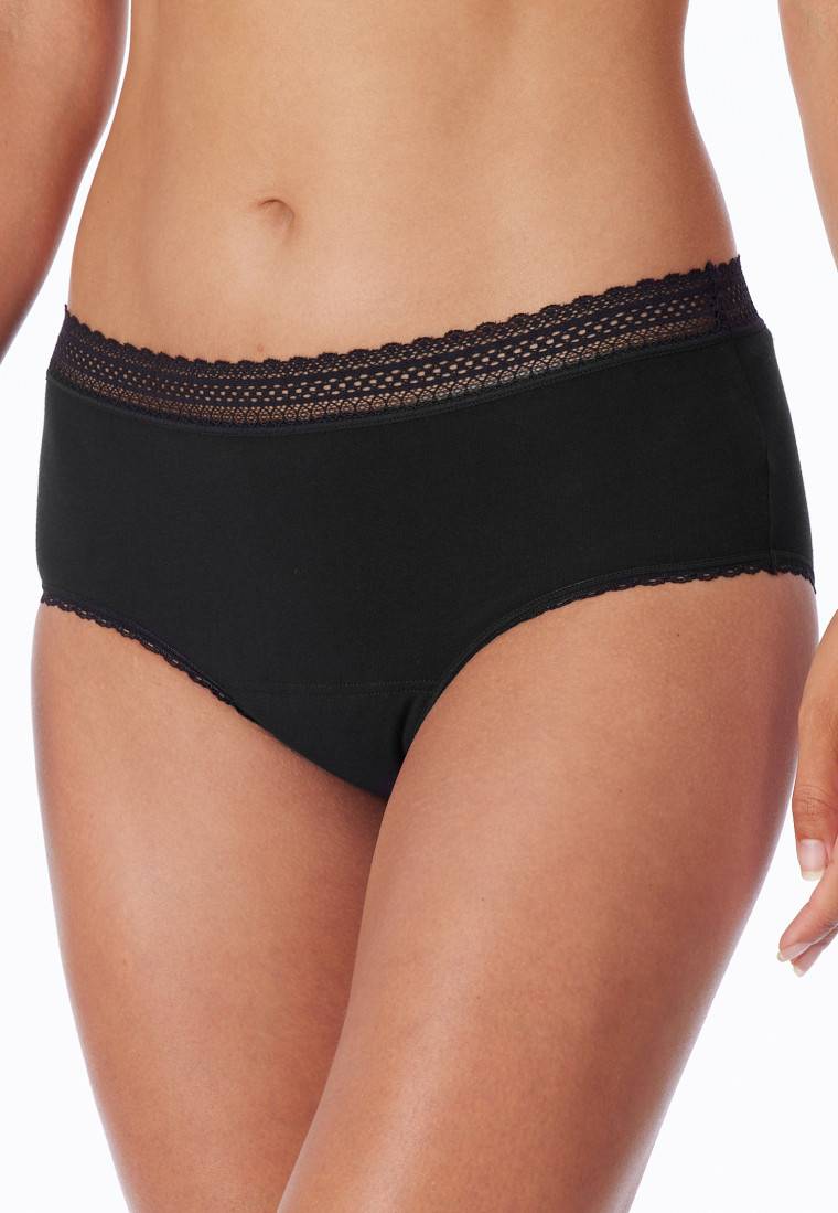 Schiesser Periodenpantys 2er-Pack Spitze schwarz - Secret Care Neuheiten