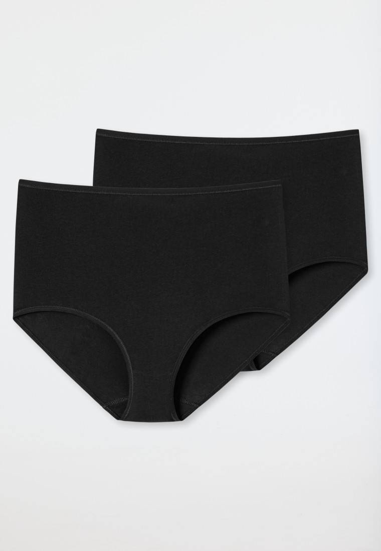 Schiesser Maxislips 2er-Pack Organic Cotton schwarz - 95/5 Räumungsverkauf