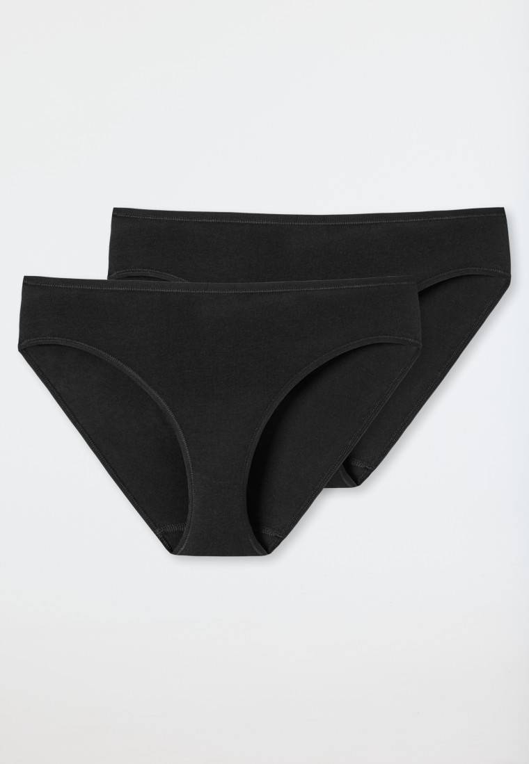 Schiesser Tai-Slips 2er-Pack Organic Cotton schwarz - 95/5 Sonderangebote