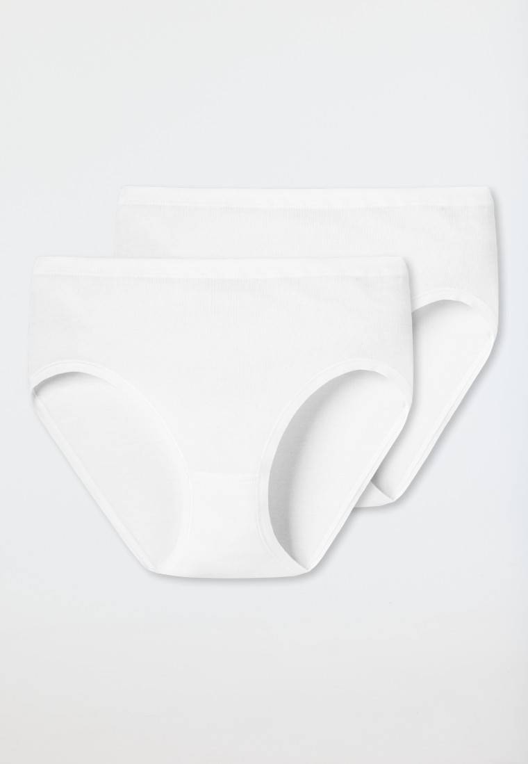 Schiesser Hüftslips 2er-Pack Feinripp weiß - Original Classics Super Sparpreis