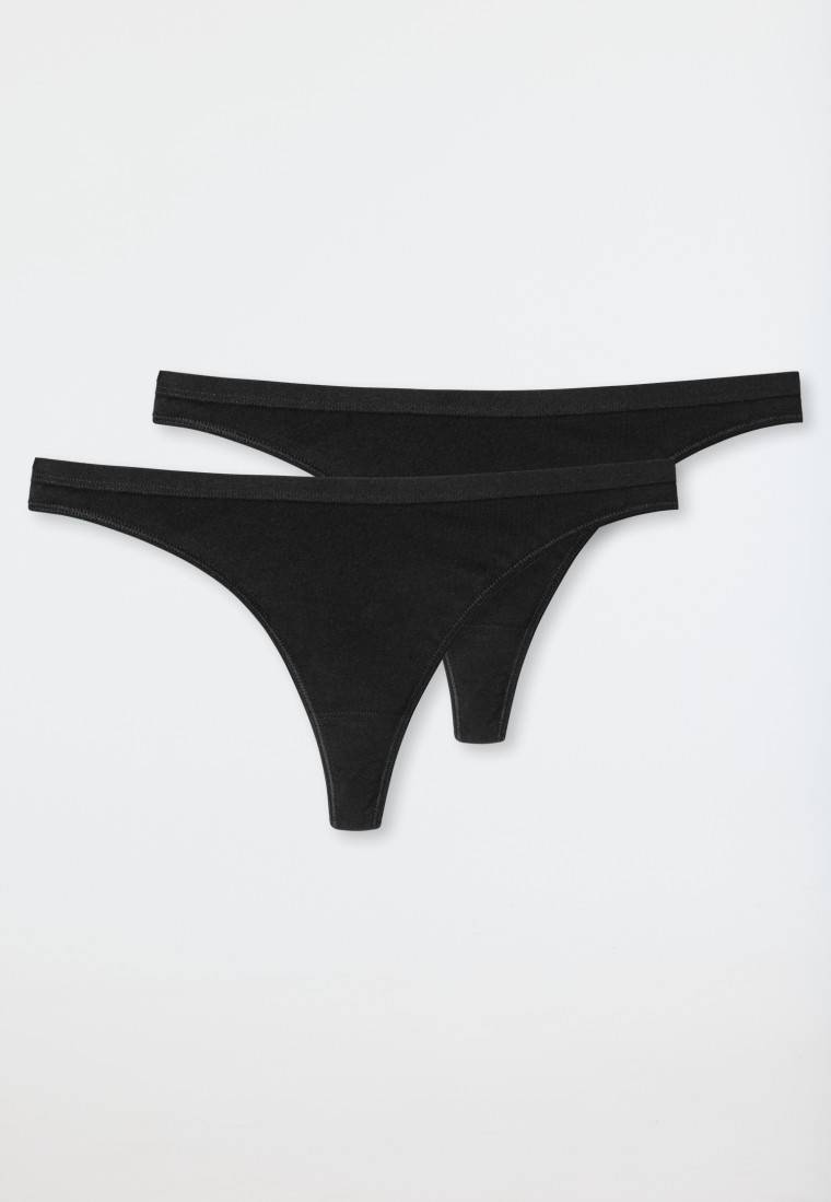 Schiesser String 2er-Pack Organic Cotton schwarz - 95/5 Bis zu 65% Rabatt